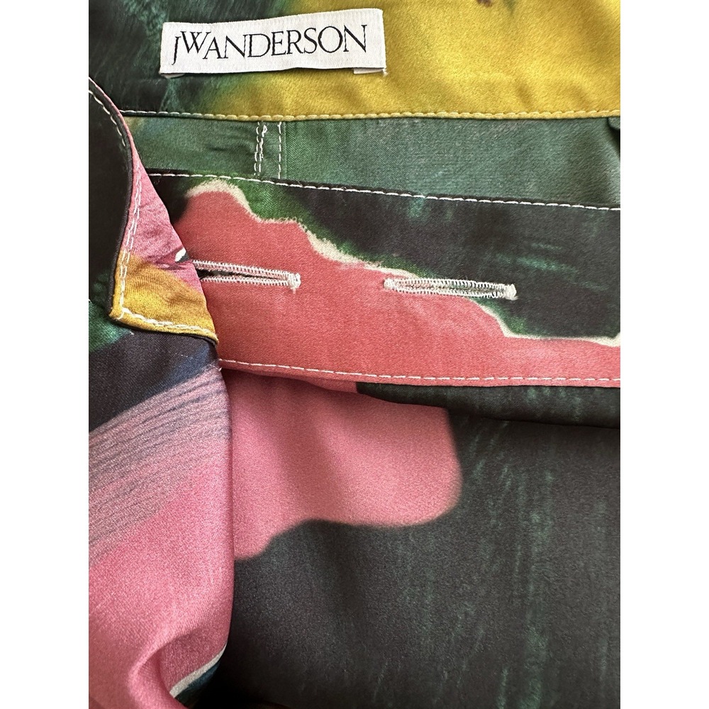 JW Anderson Side Drape Link Skirt Abstract Camo Multi US Size 6 SK011PG084500 - Picture 12 of 16